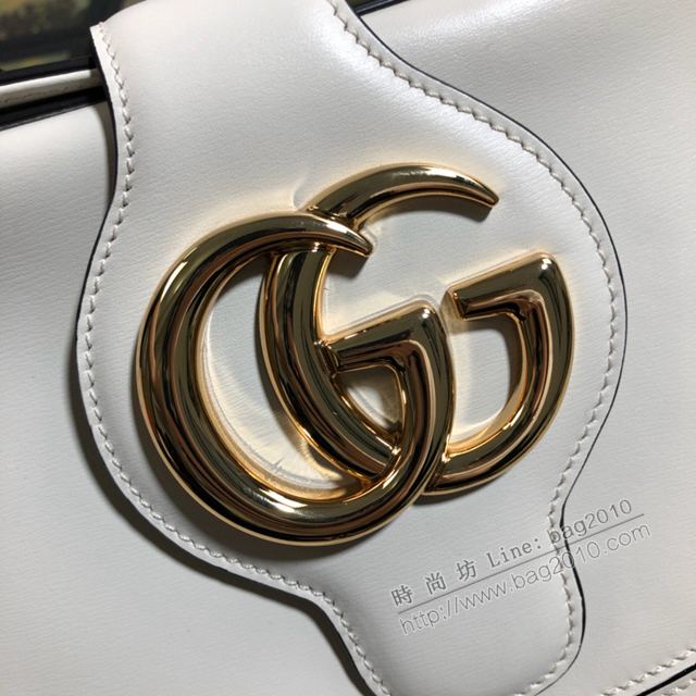 Gucci包 古馳女包 568857 Gucci牛皮單肩女包 Gucci斜挎包 白色  gudj1014